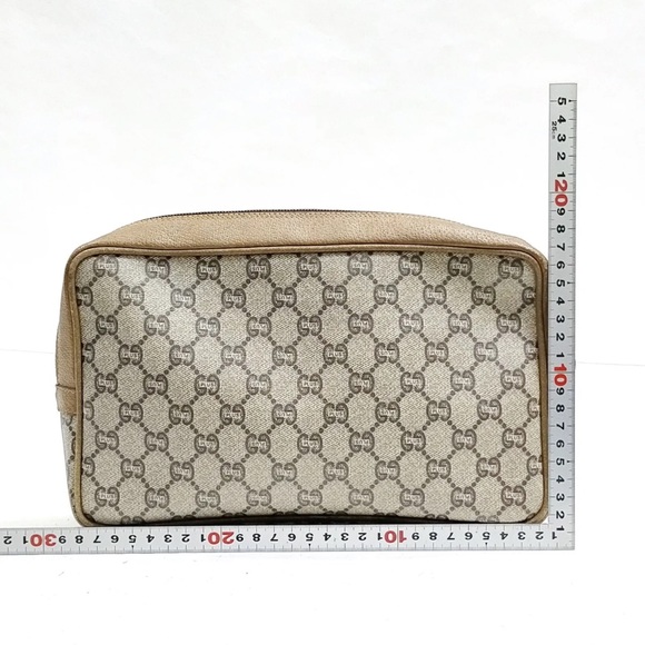 GUCCI PLUS Clutch Bag  Brown PVC - Picture 2 of 9